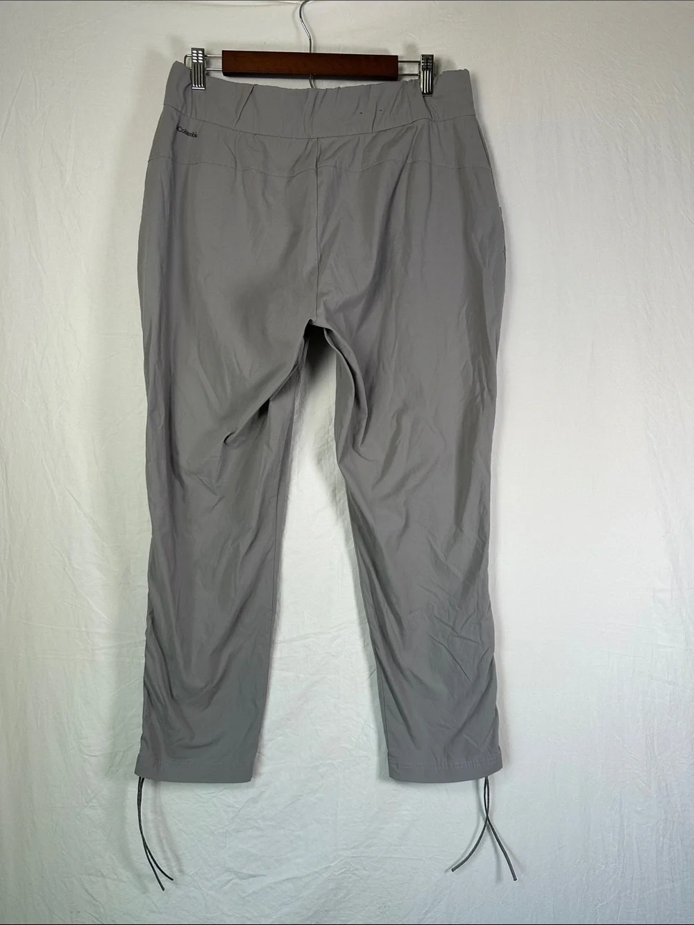 Light Gray Drawstring Ankle Pants - Picture 3 of 3